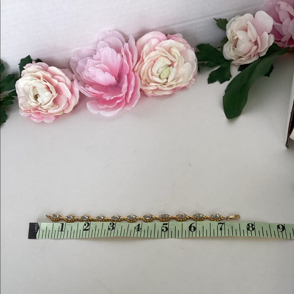 10k AQUAMARINE BRACELET - Picture 3 of 6